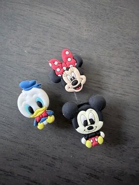 Crocs Disney Mickey, Minnie & Donald Shoe Charms - Red, Black, Yellow, Blue